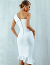 Strapless One Shoulder Dress