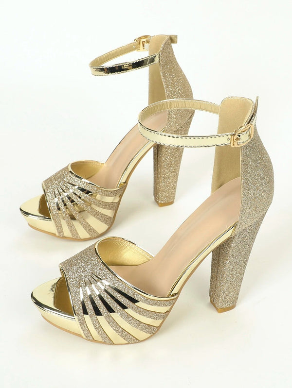 Platform Glitter Heels