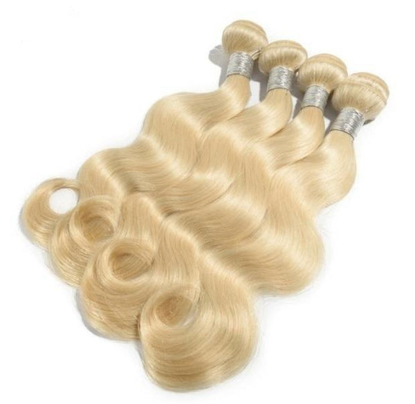 Double Weft Blond Bodywave Raw Cambodian Hair