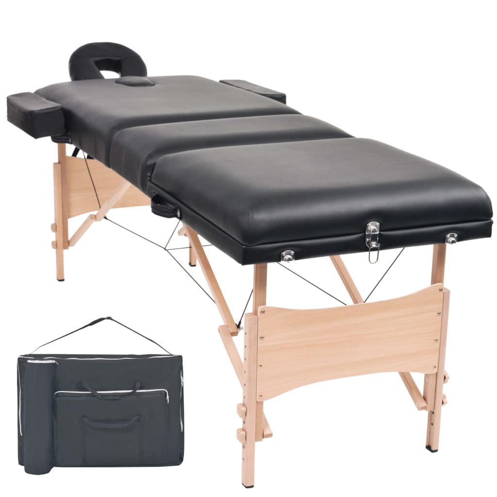 Inklapbare behandel/massagetafel