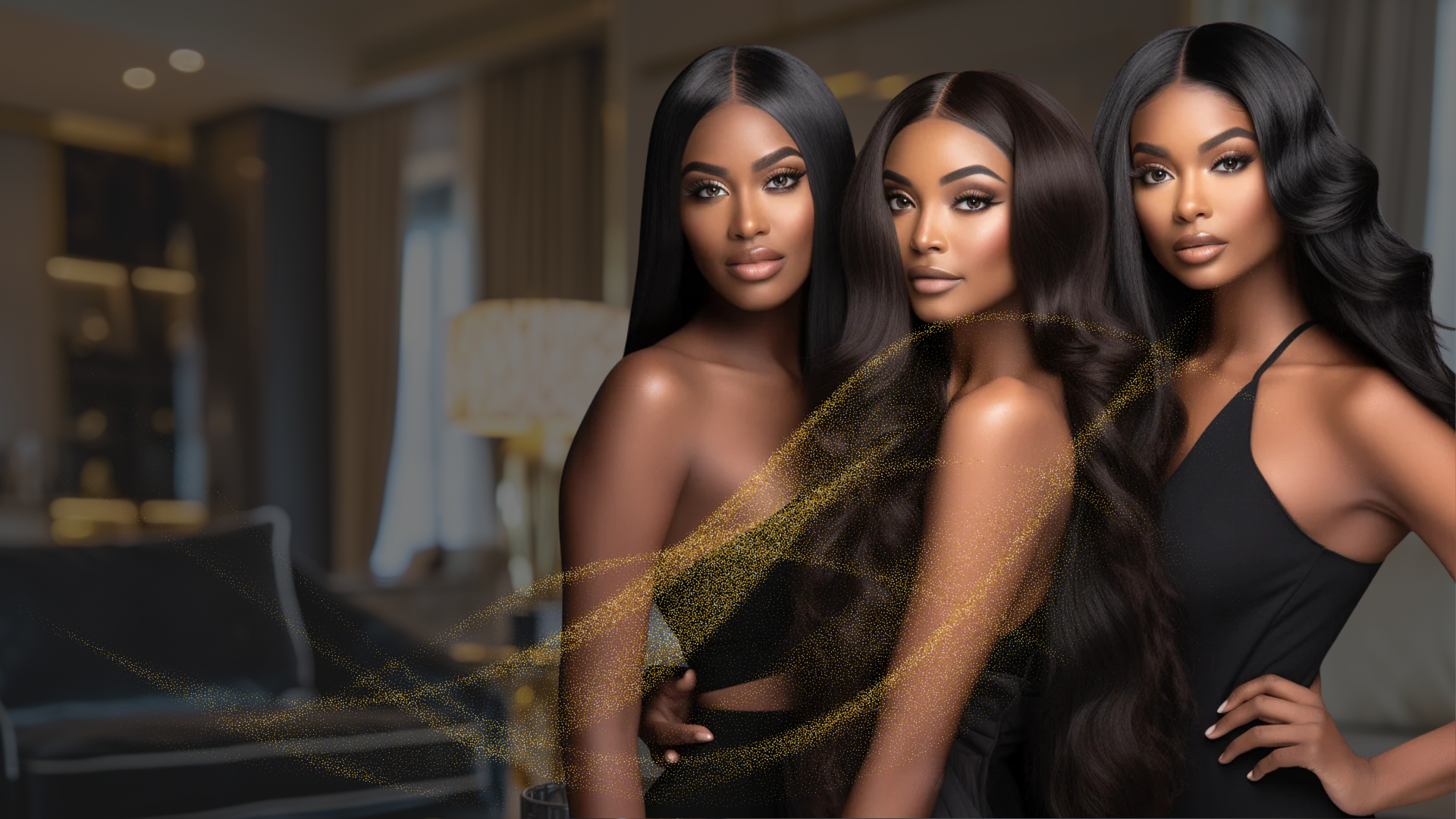 UR Luxury Hair modellen met premium hair extensions